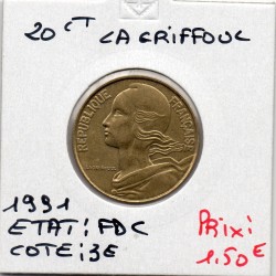 20 centimes Lagriffoul 1991 FDC, France pièce de monnaie