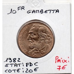 10 francs Gambetta 1982 FDC, France pièce de monnaie