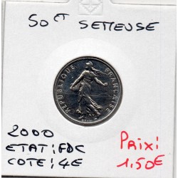 1/2 Franc Semeuse Nickel 2000 FDC, France pièce de monnaie