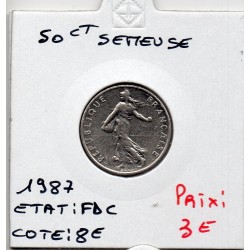 1/2 Franc Semeuse Nickel 1987 FDC, France pièce de monnaie