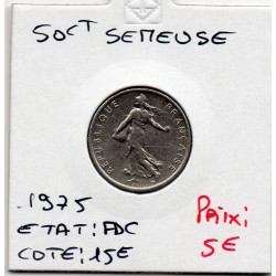 1/2 Franc Semeuse Nickel 1975 FDC, France pièce de monnaie