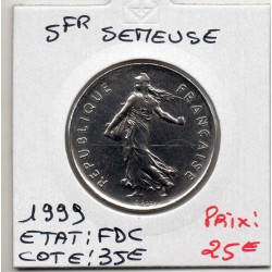 5 francs Semeuse Cupronickel 1999 FDC BU, France pièce de monnaie
