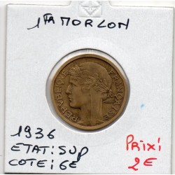1 franc Morlon 1936 Sup, France pièce de monnaie
