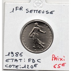 1 franc Semeuse Nickel 1986 FDC, France pièce de monnaie