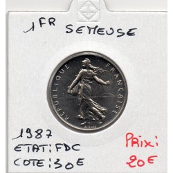 1 franc Semeuse Nickel 1987 FDC, France pièce de monnaie