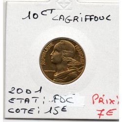 10 centimes Lagriffoul 2001 BU FDC, France pièce de monnaie