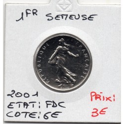 1 franc Semeuse Nickel 2001 FDC, France pièce de monnaie