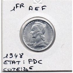 AEF Afrique Equatoriale Française 1 Franc 1949 FDC, Lec 15 pièce de monnaie