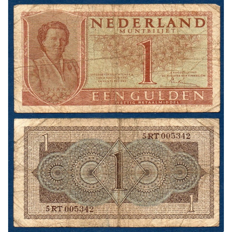Pays Bas Pick N°72, B Billet de Banque de 1 gulden 1949