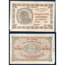 50 centimes mines Domaniales de la sarre TTB- 1920 série A Billet du trésor Central