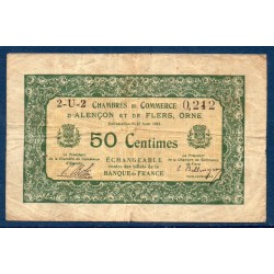 Alençon et Flers 50 centimes TB 1915 pirot 23 Billet de la chambre de Commerce