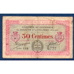 Moulin 50 centimes B 12.5.1916 Pirot 1 Billet de la chambre de Commerce