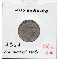 Luxembourg 10 centimes 1901 TTB+, KM 25 pièce de monnaie