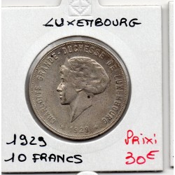 Luxembourg 10 francs 1929 Sup, KM 39 pièce de monnaie