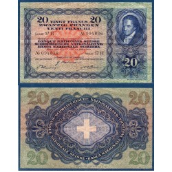 Suisse Pick N°39m, Sup- Billet de banque de 20 Francs 23.3.1944