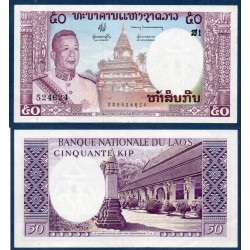 Laos Pick N°12a, TTB Billet de banque de 50 Kip 1963
