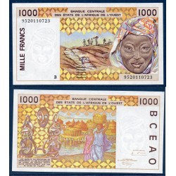 BCEAO Pick N°211Bf pour le Benin, Billet de banque de 1000 Francs CFA 1995