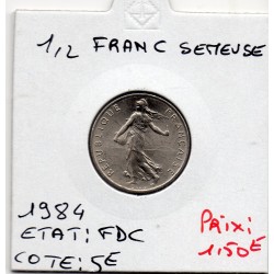 1/2 Franc Semeuse Nickel 1984 FDC, France pièce de monnaie