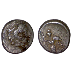 Mysie, Pergame Diobol Argent (-310 à -282) Heraclès Athéna