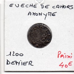 Languedoc, Eveché et Cité de Cahors, anonyme (1200) Denier