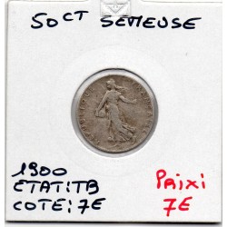 50 centimes Semeuse Argent 1900 TB, France pièce de monnaie