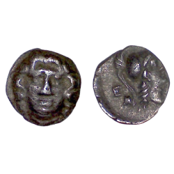 Pisidie, Selge Obole argent (-300 -200) Gorgone athéna