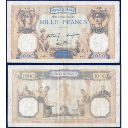 1000 Francs Cérès et Mercure TB 28.1.1937 Billet de la banque de France
