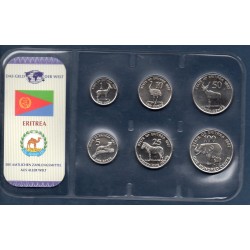 Erythrée Série 6 pièces 1991 FDC pièces de monnaie