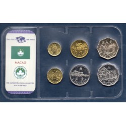 Macao Série 6 pièces 1993-2007 FDC pièces de monnaie