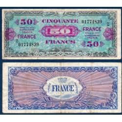 50 Francs France série 2 TTB 1945 Billet du trésor Central