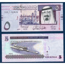 Arabie Saoudite Pick N°32c Neuf, Billet de banque de 5 Riyals 2012