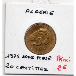 Algérie 20 centimes 1975 FDC KM 107.1 pièce de monnaie