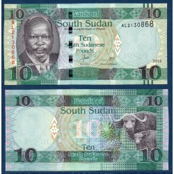 Sud Soudan Pick N°12a, Billet de banque de 10 Pounds 2015