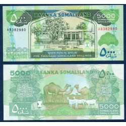 Somaliland Pick N°21a, Billet de banque de 5000 Shilings 2011