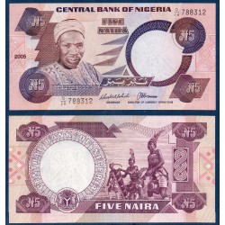 Nigeria Pick N°24i, Billet de Banque de 5 Naira 2005