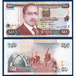 Kenya Pick N°36a2, Billet de banque de 50 Shillings 1996