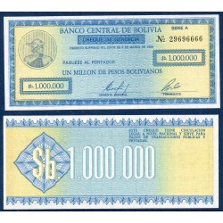 Bolivie Pick N°190, Billet de banque de 1000000 Pesos 1985