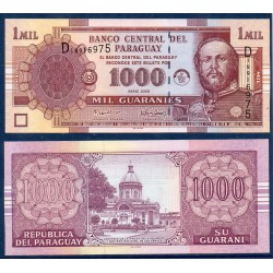 Paraguay Pick N°222b, Billet de banque de 1000 Guaranies 2005