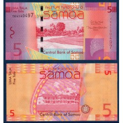 Samoa Pick N°38c, Billet de banque de 5 Tala 2017