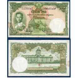 Thaïlande Pick N°77d, Billet de banque de banque de 20 Bath 1955