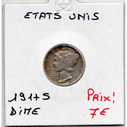 Etats Unis dime 1917 S TTB+, KM 140 pièce de monnaie