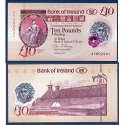Irlande du nord Pick N°newBOI10, Bank of Ireland Billet de Banque de 10 pounds 2017