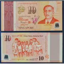 Singapour Pick N°56a, Billet de banque de 10 Dollars 2015