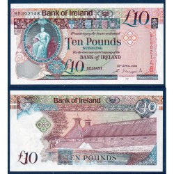 Irlande du nord Pick N°84a, bank of ireland Billet de Banque de 10 pounds 2008