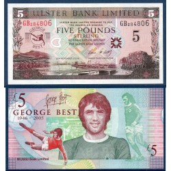 Irlande du nord Pick N°339, UNC Ulster bank Billet de Banque de 5 pounds 2006 Georges BEst