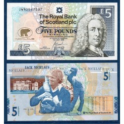 Ecosse Pick N°365, Billet de banque de 5 pounds 2005 Royal Bank of Scotland
