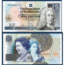 Ecosse Pick N°362, Billet de banque de 5 pounds 2002 Royal Bank of Scotland