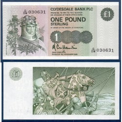 Ecosse Pick N°211d, Billet de banque de 1 pound 1987-1988 Clydesdale bank
