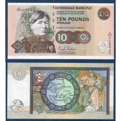 Ecosse Pick N°226e, Billet de banque de 10 pounds 2004 Clydesdale bank