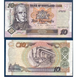 Ecosse Pick N°120d, TTB Billet de banque de 10 pounds 2001 Bank of Scotland